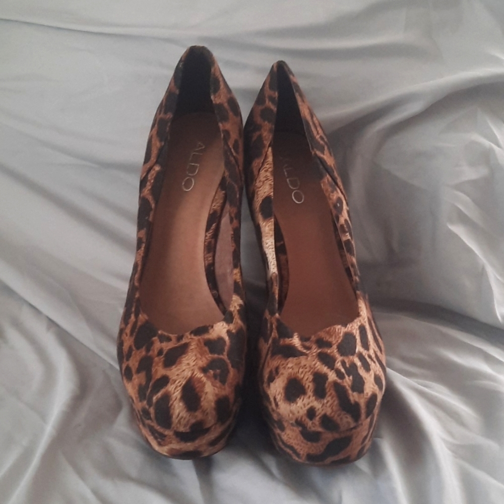 Aldo Cheetah Print Wedges